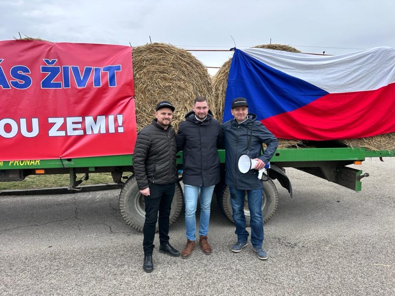 Protestní shromáždění zemědělců v Českých Buddějovicích 22.2.2024